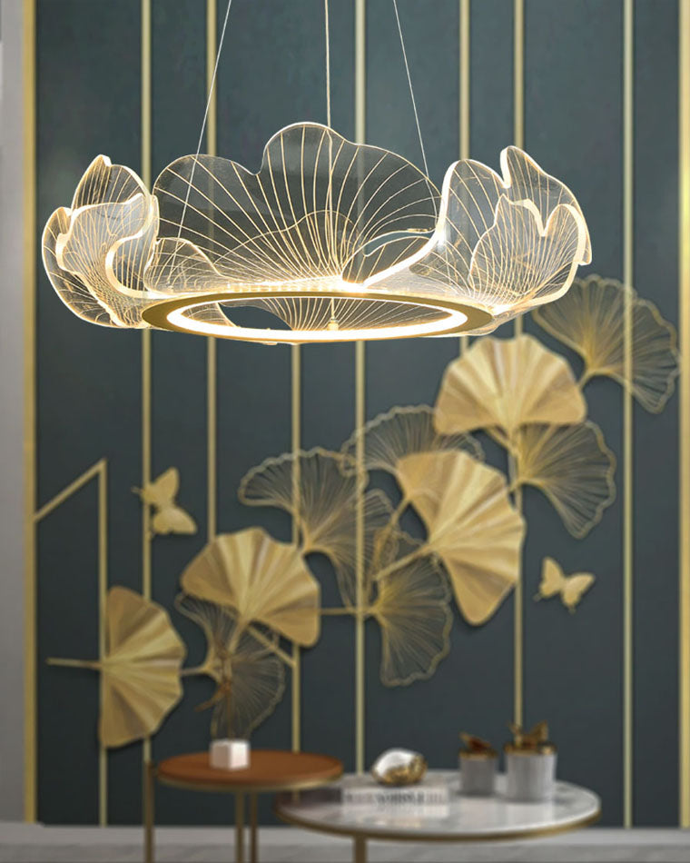 Diff Acrylic Ginkgo Leaf Chandelier - DF2000