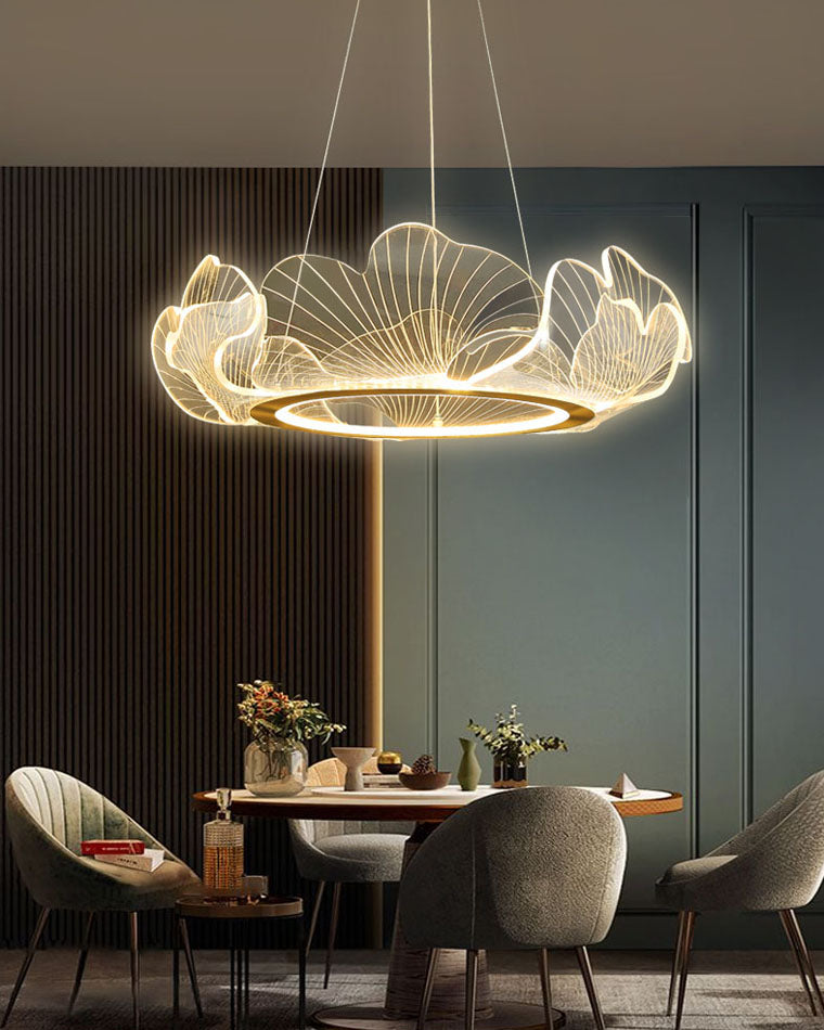 Diff Acrylic Ginkgo Leaf Chandelier - DF2000