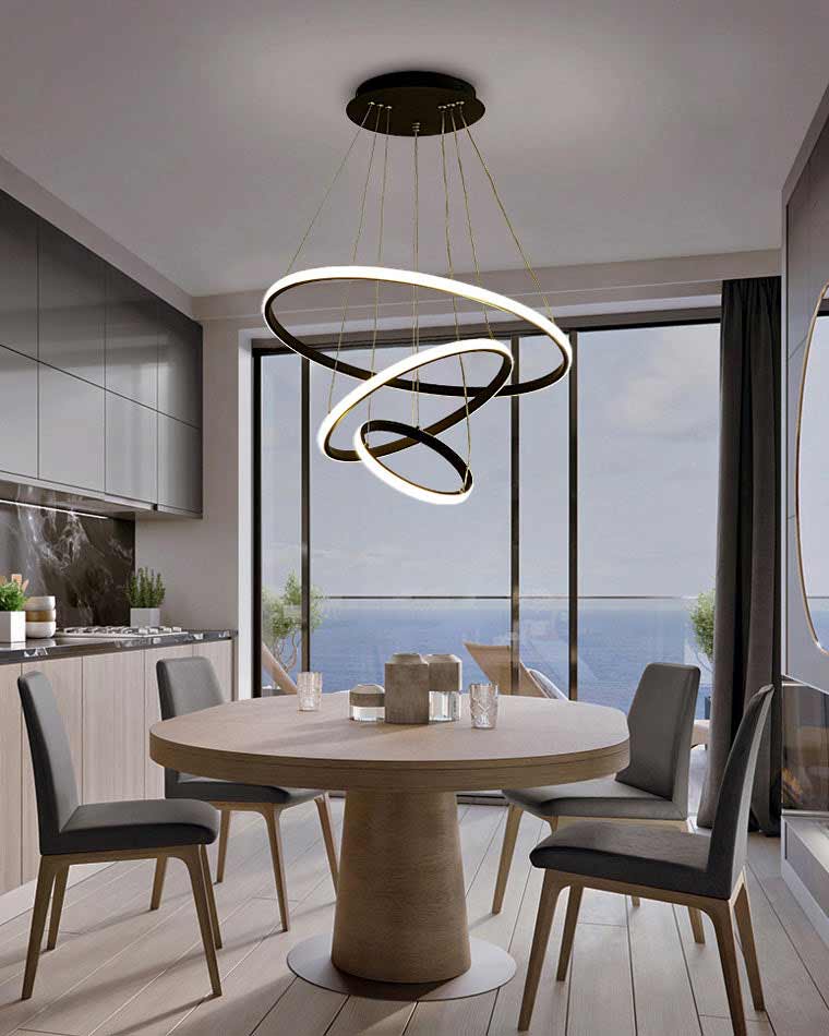Diff Tiered Led Ring Chandelier-DF2006