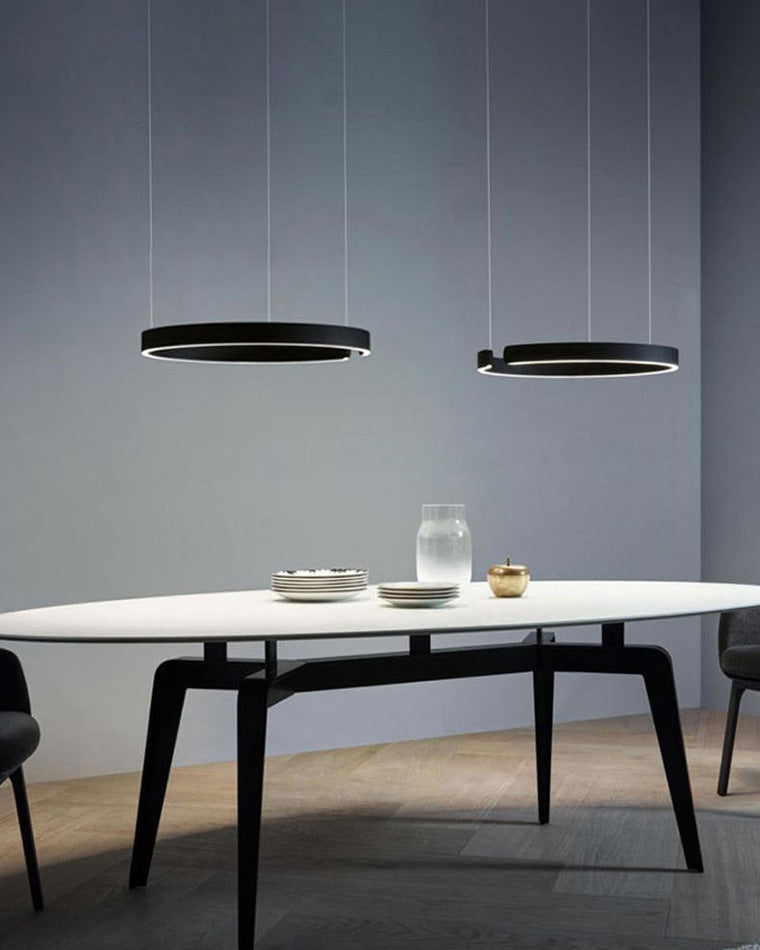 Diff Black/Gold Ring Led Chandelier-DF2009