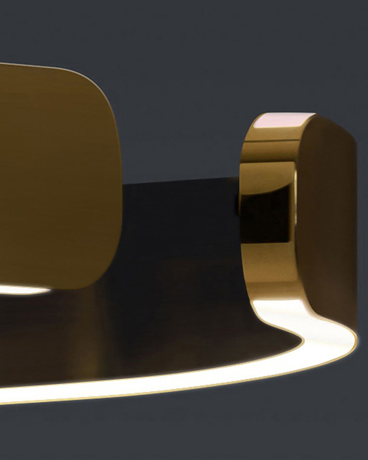 Diff Black/Gold Ring Led Chandelier-DF2009