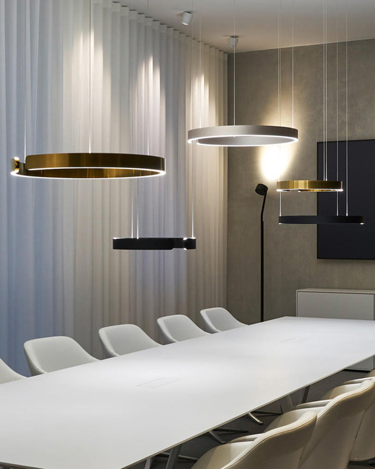 Diff Black/Gold Ring Led Chandelier-DF2009