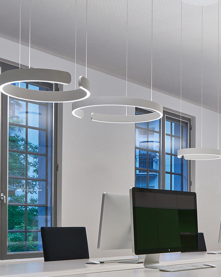 Diff Black/Gold Ring Led Chandelier-DF2009