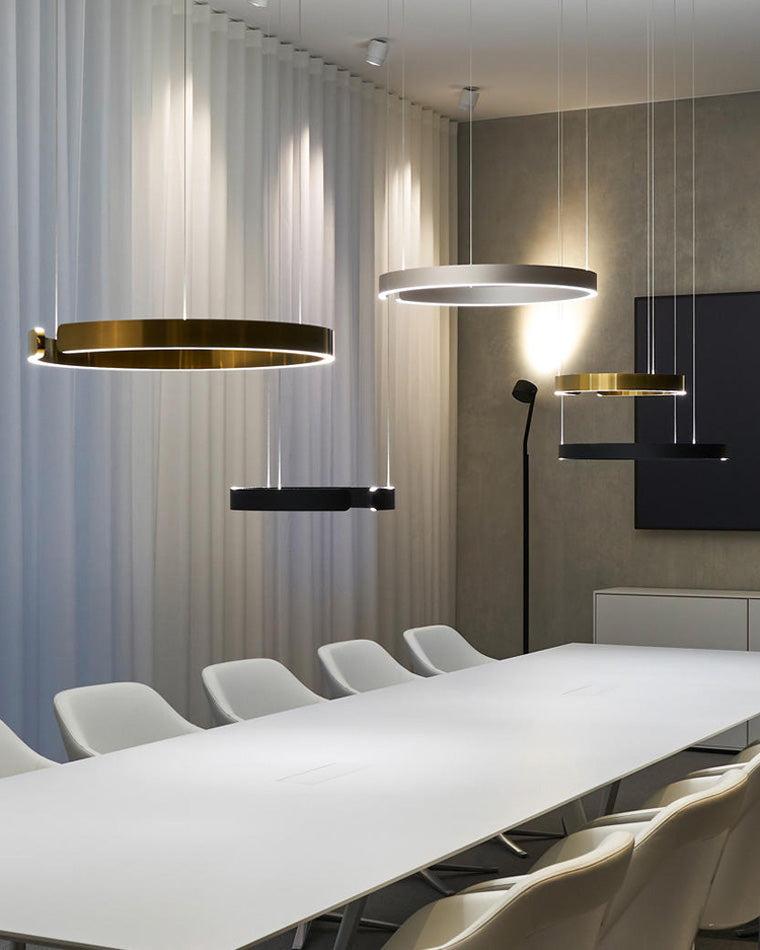 Diff Black/Gold Ring Led Chandelier-DF2009
