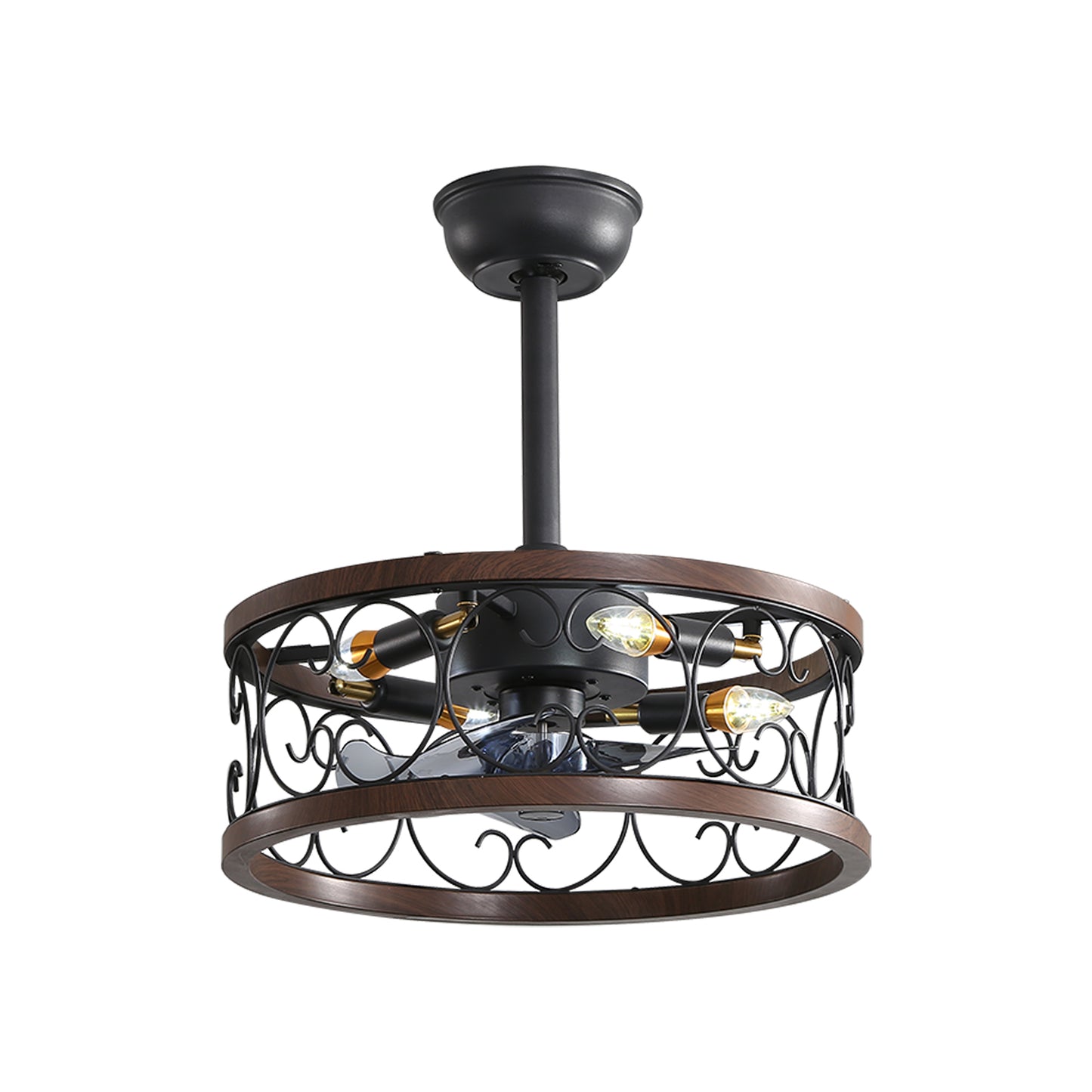 18inch Caged Ceiling Fan with Lights-DG1002