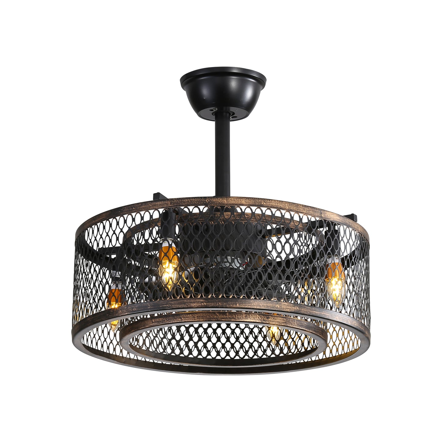 20 inch Caged Ceiling Fan with Lights -DG1007