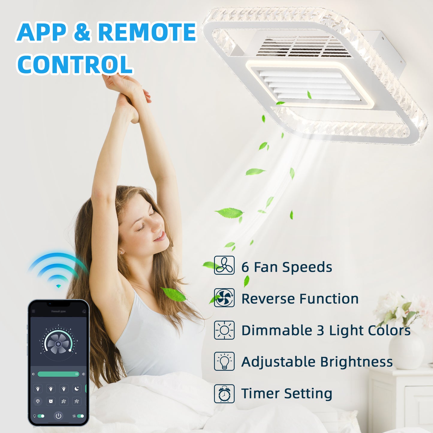21inch Modern Leafless Ceiling Fan -DG1015