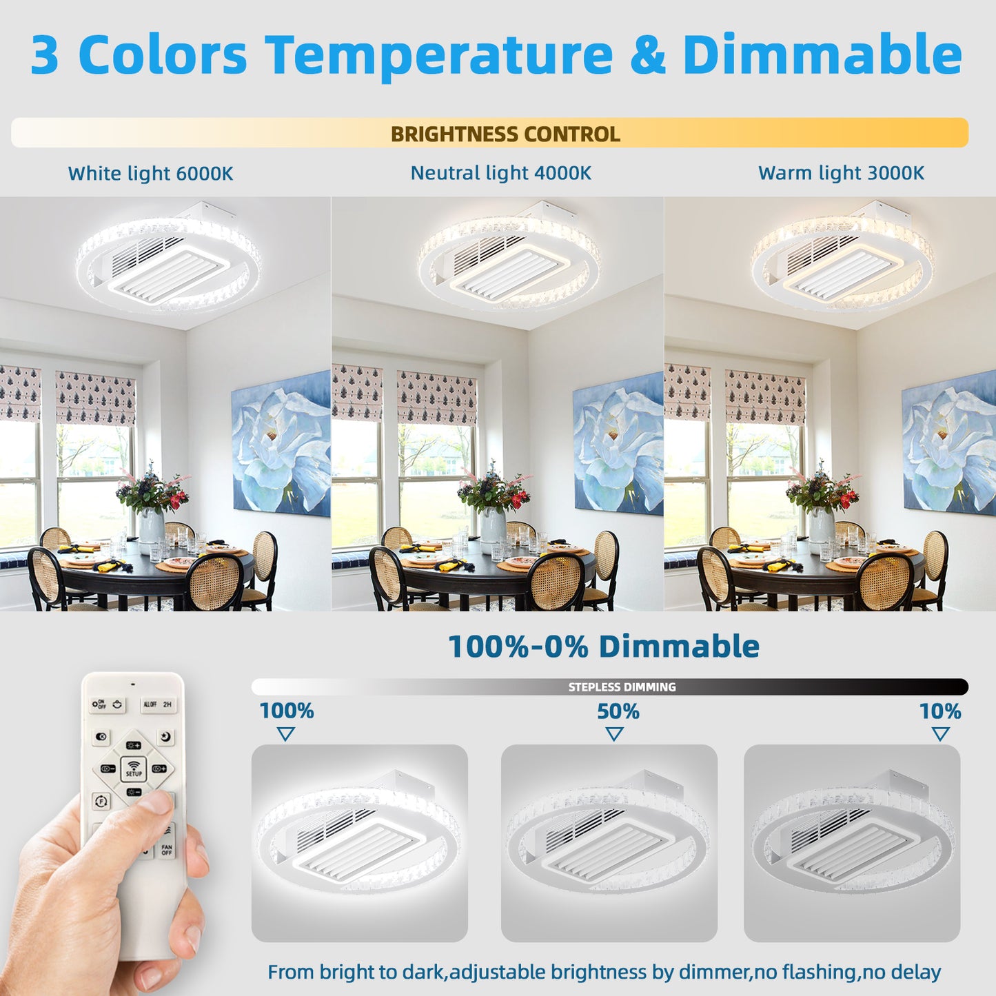 22inch Modern Leafless Ceiling Fan -DG1017