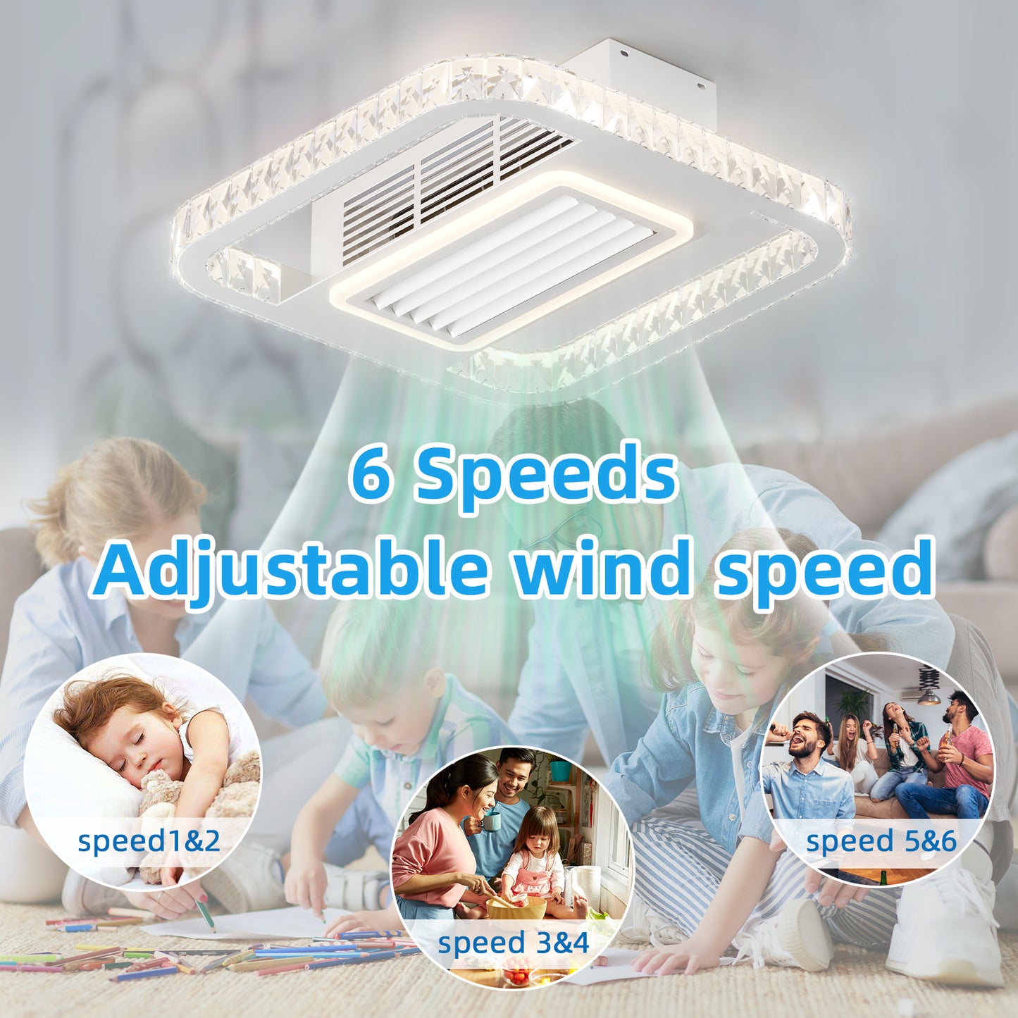21inch Modern Leafless Ceiling Fan -DG1015