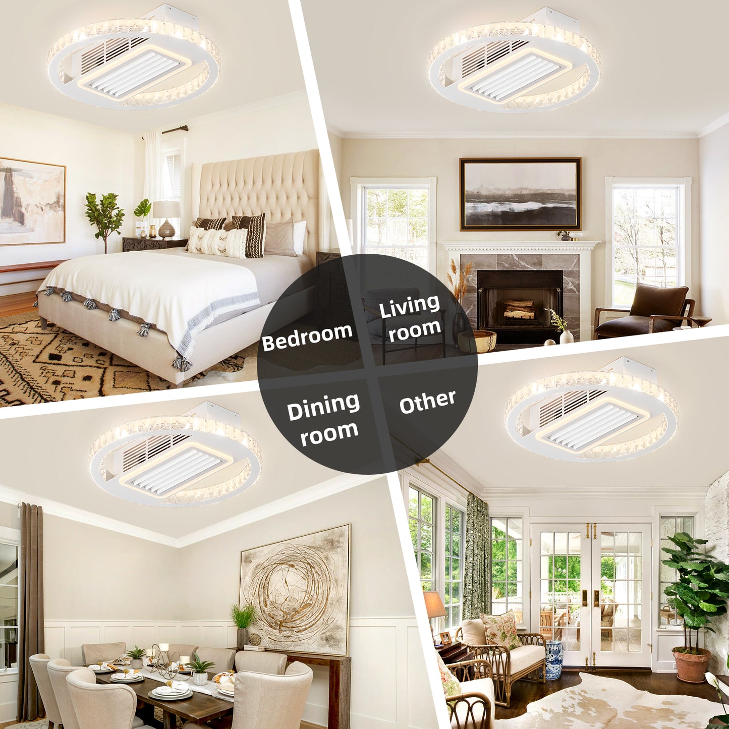 22inch Modern Leafless Ceiling Fan -DG1017