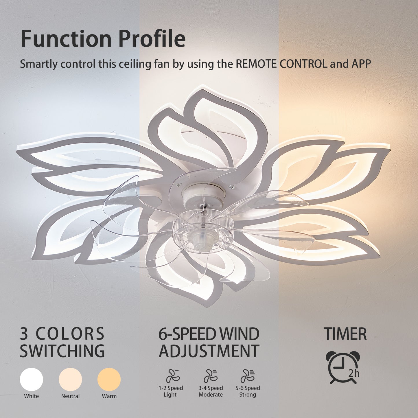 25.5In Ceiling Fan with Lights -DG1018
