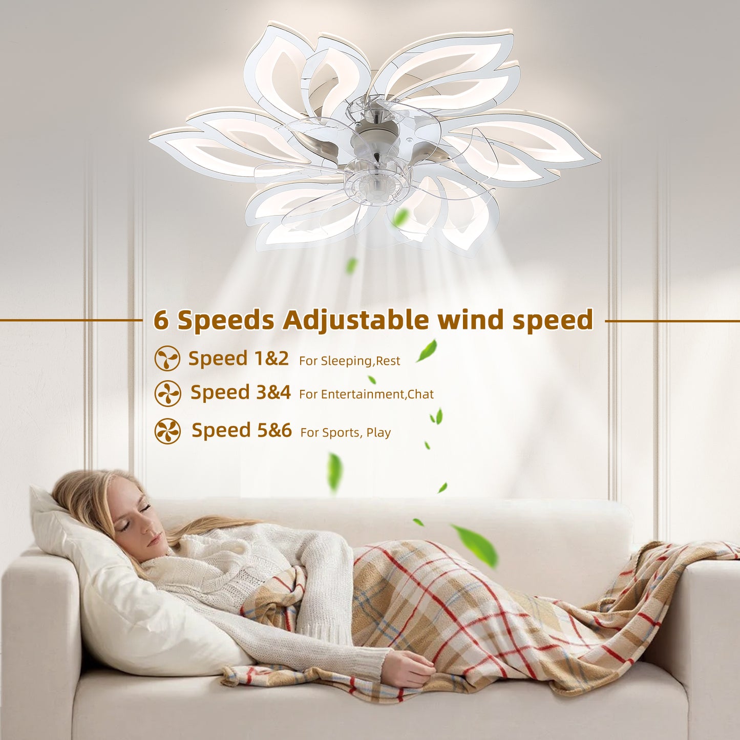 25.5In Ceiling Fan with Lights -DG1019