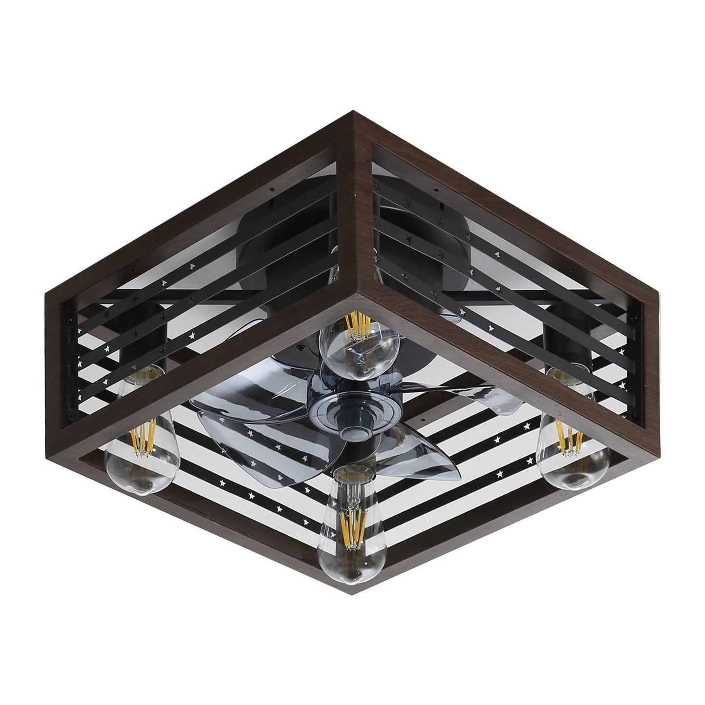 18inch Caged Ceiling Fan with Lights-DG1001