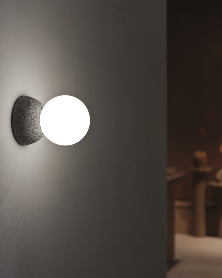 Diff White & Black Glass Globe Wall Sconce-DF6103