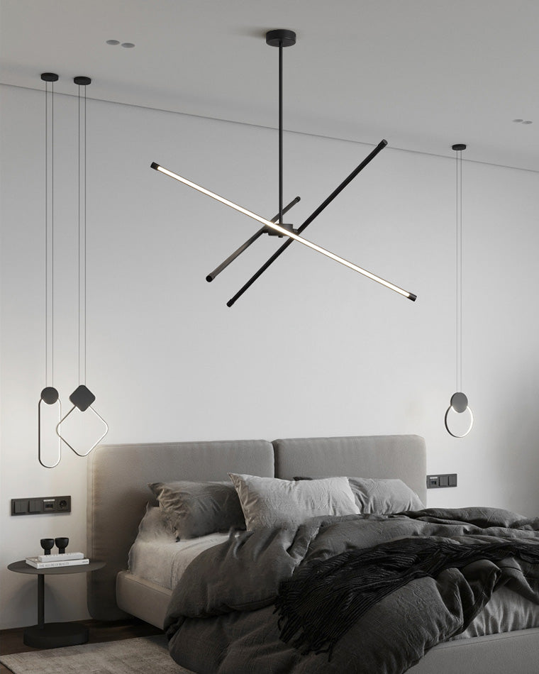 Diff 3 Light Rods LED Chandelier-DF2024