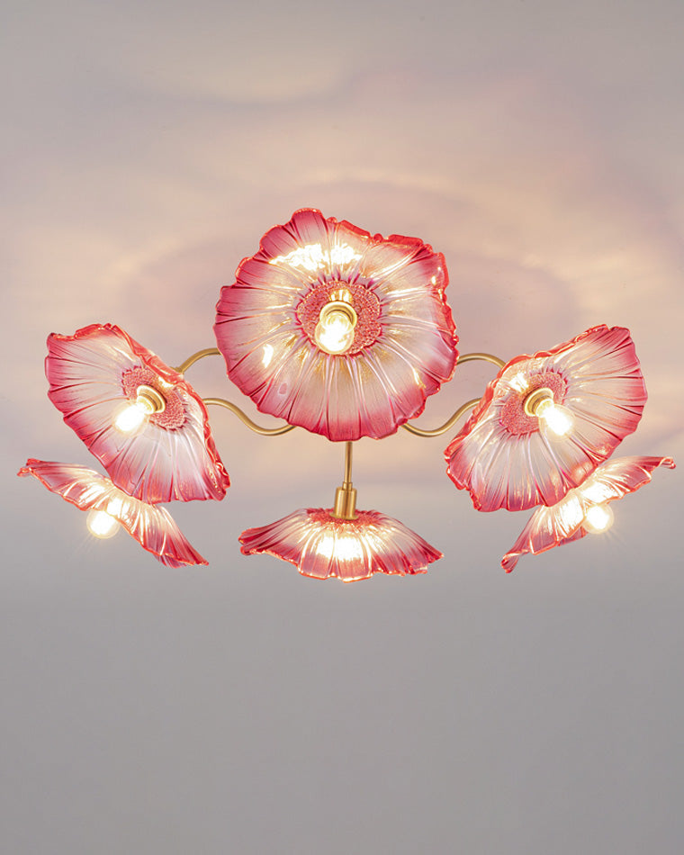 Diff Lotus Leaf Flower Flush Mount Ceiling Light-DF1026