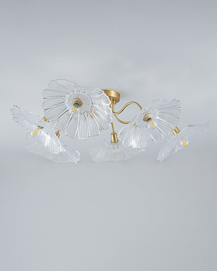 Diff Lotus Leaf Flower Flush Mount Ceiling Light-DF1026