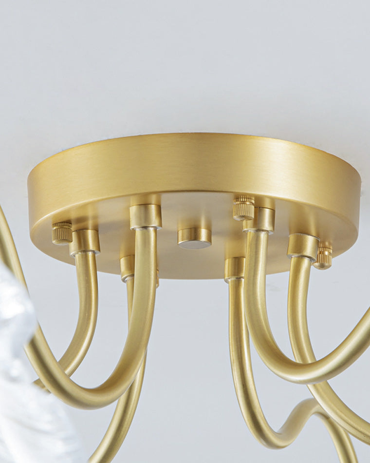 Diff Lotus Leaf Flower Flush Mount Ceiling Light-DF1026