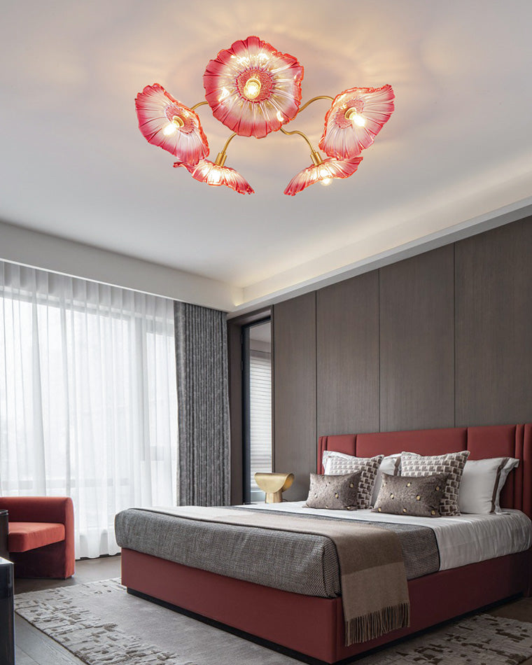 Diff Lotus Leaf Flower Flush Mount Ceiling Light-DF1026
