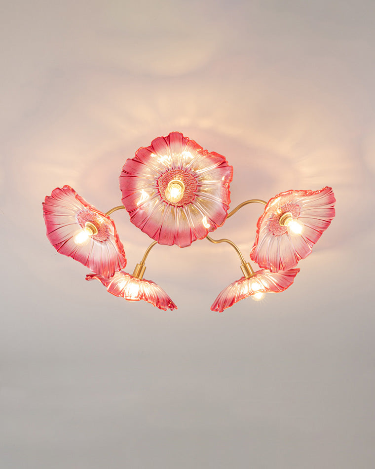 Diff Lotus Leaf Flower Flush Mount Ceiling Light-DF1026