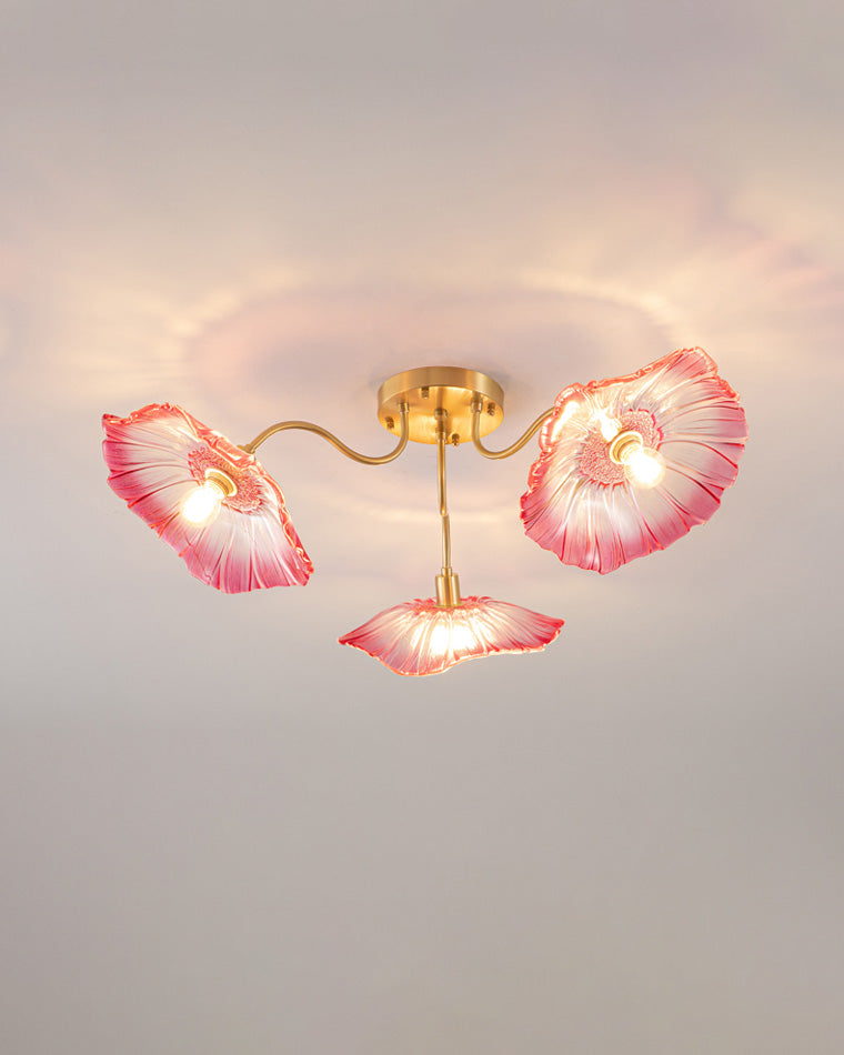 Diff Lotus Leaf Flower Flush Mount Ceiling Light-DF1026