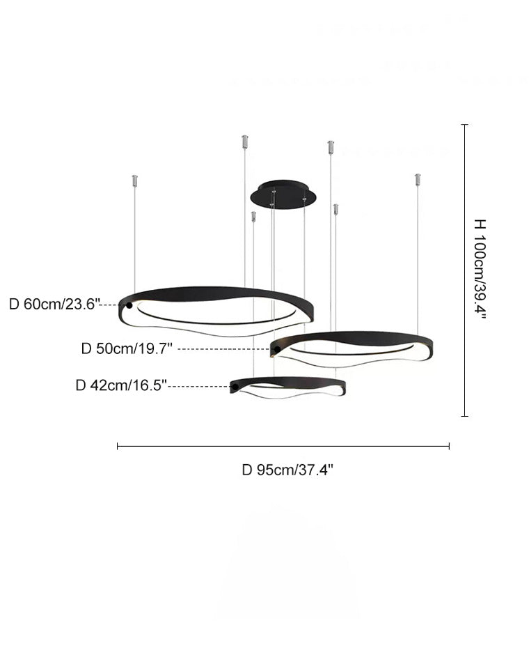 Diff Wavy Circular Led Chandelier-DF2028