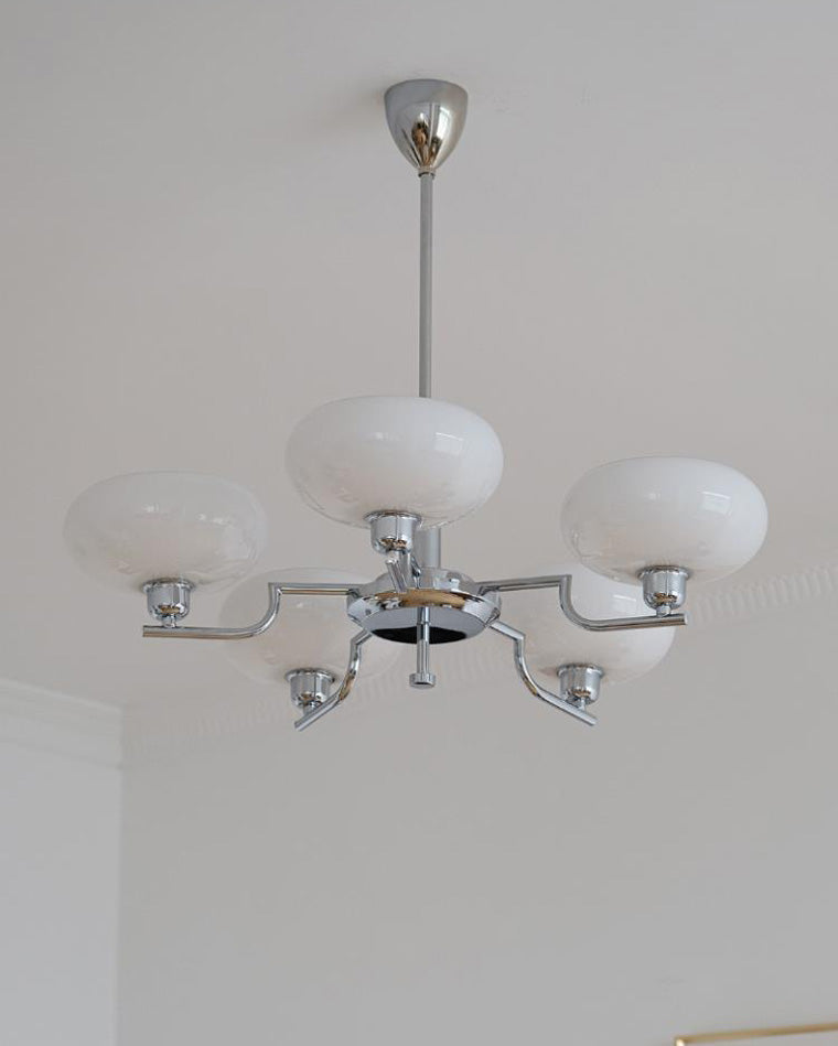 Diff 1920s Milk Glass Chandelier-DF2301