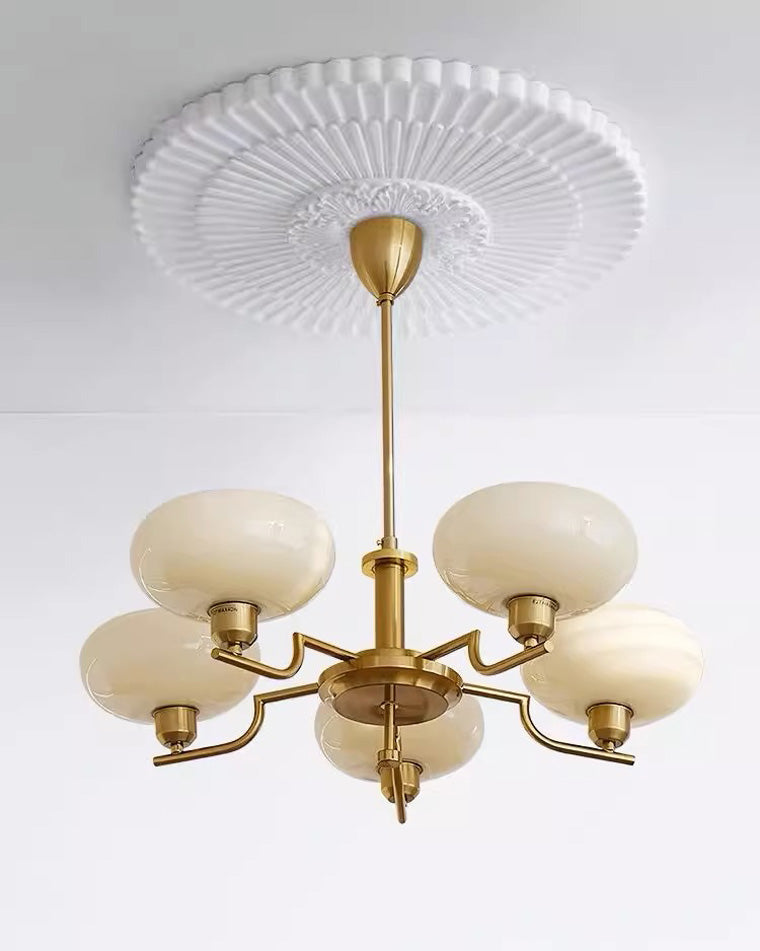 Diff 1920s Milk Glass Chandelier-DF2301