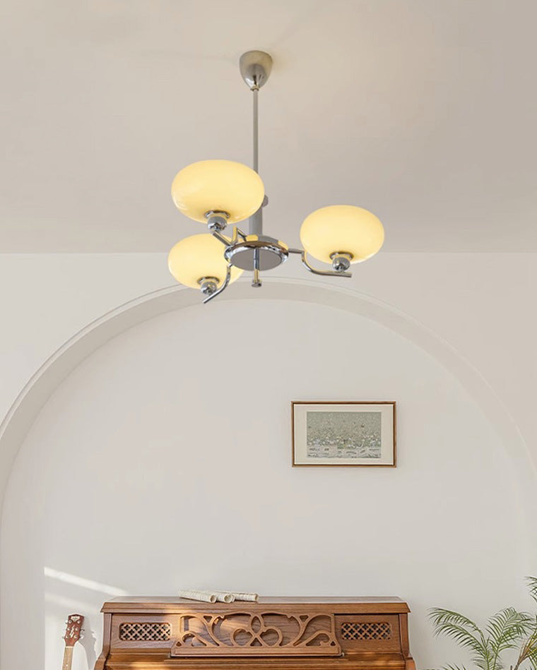 Diff 1920s Milk Glass Chandelier-DF2301