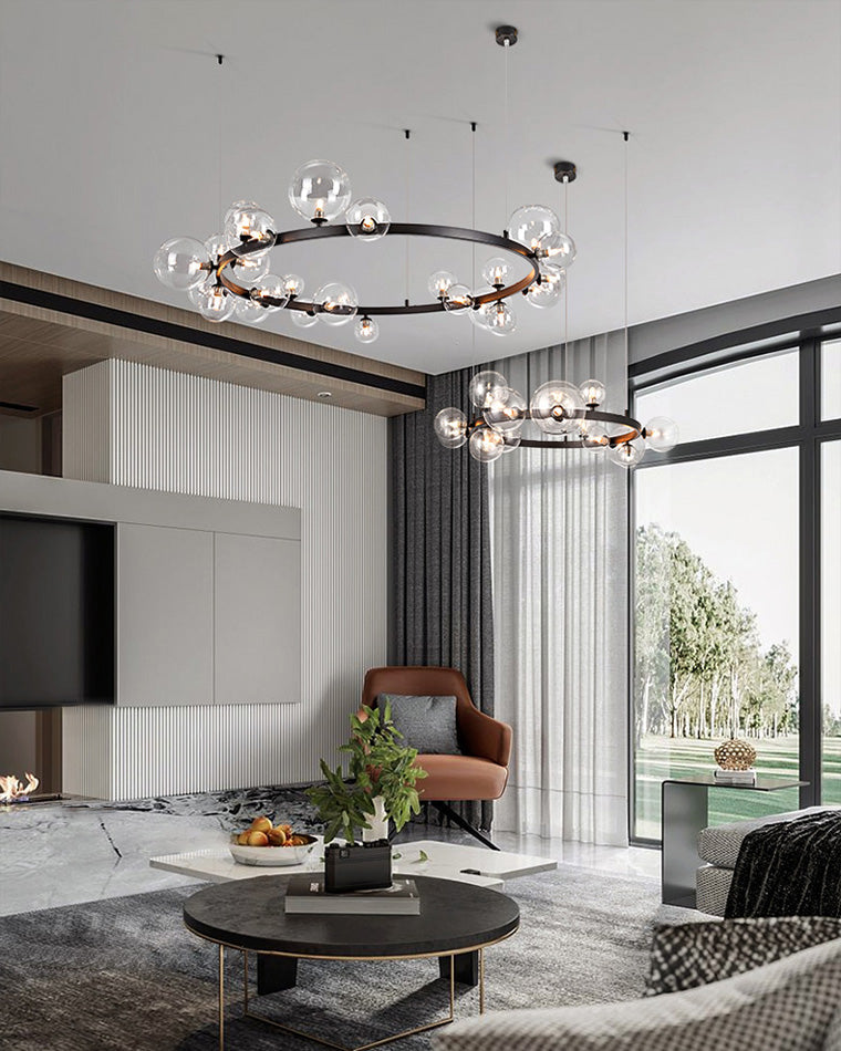 Diff Linear Glass Bubble Chandelier-DF2040
