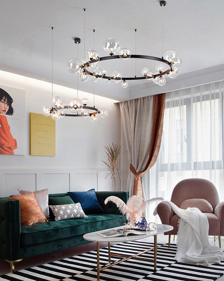 Diff Linear Glass Bubble Chandelier-DF2040