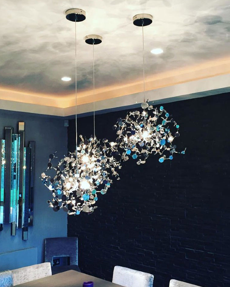 Diff Argent/Gold Cloud Multi Pendant Chandelier-DF2042