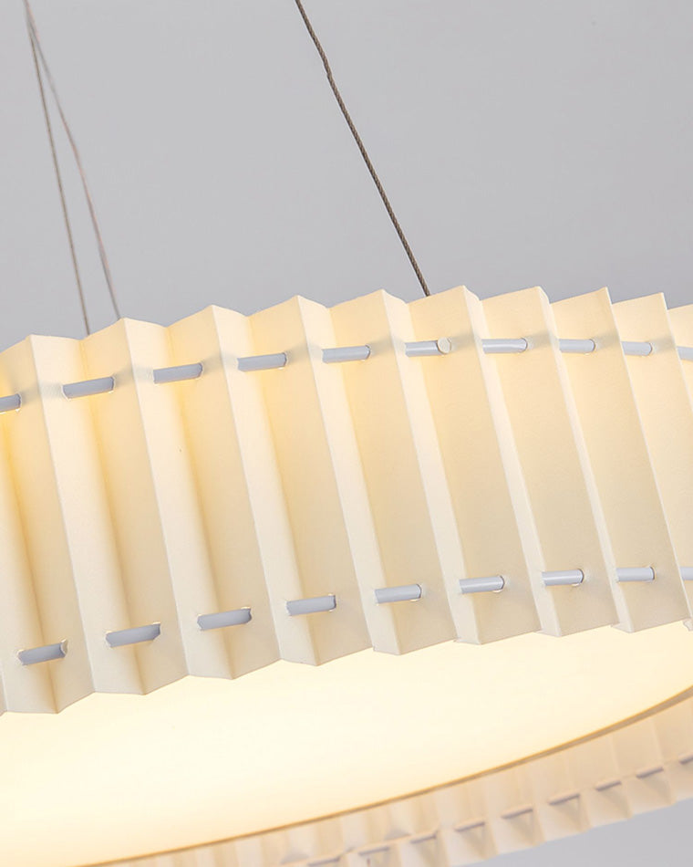 Diff Round Pleated Fabric Pendant Light-DF2050
