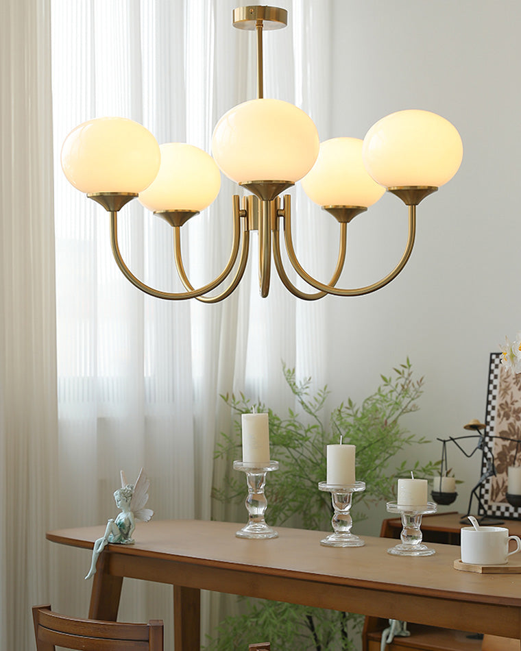 Diff Pink Glass Globe Arm Chandelier-DF2052