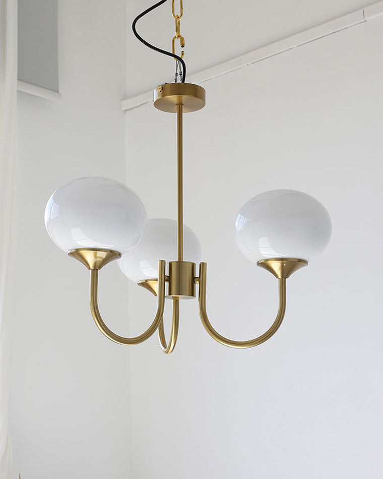 Diff Pink Glass Globe Arm Chandelier-DF2052