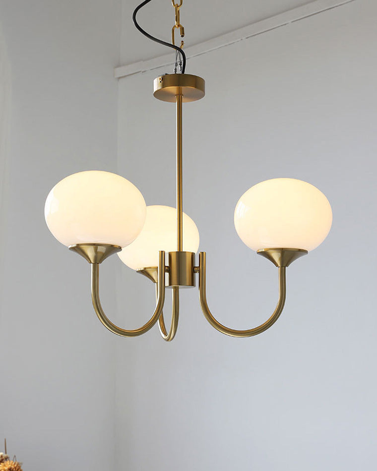 Diff Pink Glass Globe Arm Chandelier-DF2052