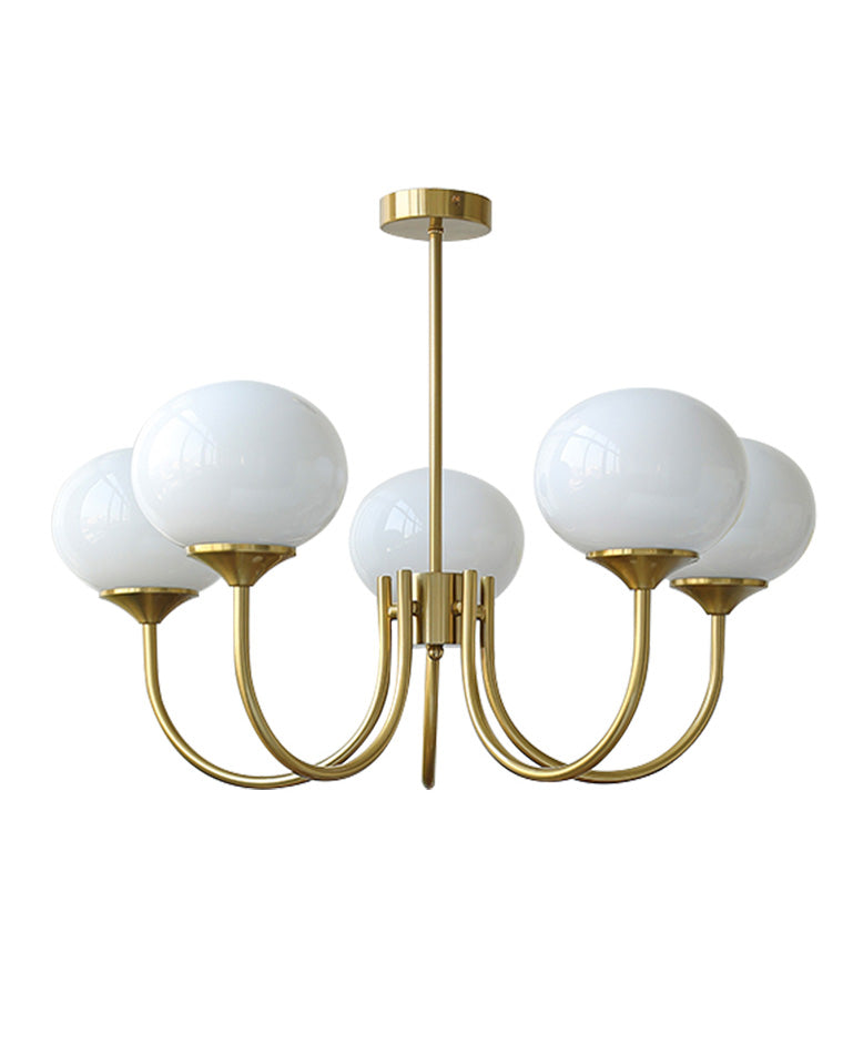 Diff Pink Glass Globe Arm Chandelier-DF2052