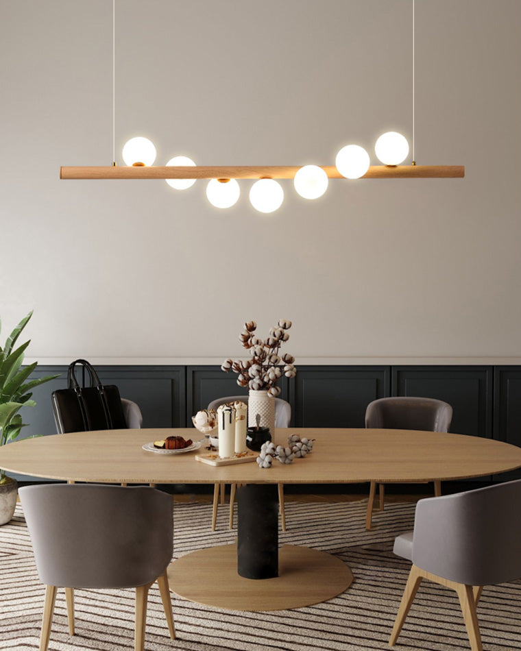 Diff Wood Linear Globe Pendant Chandelier-DF2055