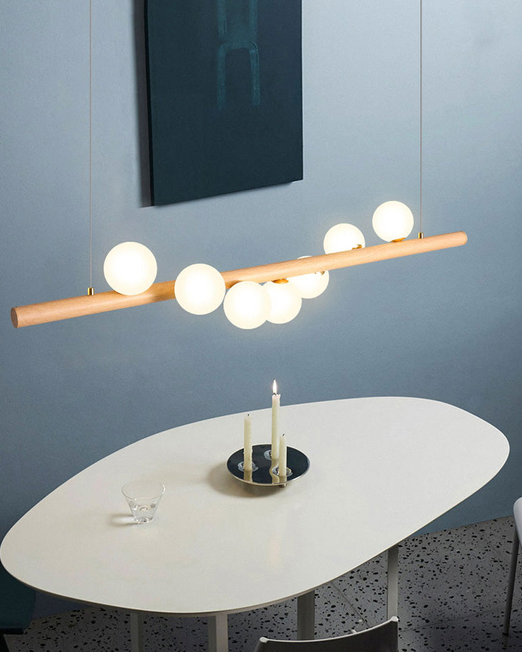 Diff Wood Linear Globe Pendant Chandelier-DF2055