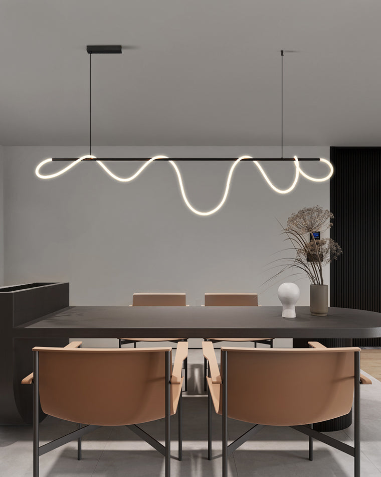 Diff Hose LED Linear/Circular Brass Chandelier-DF2059