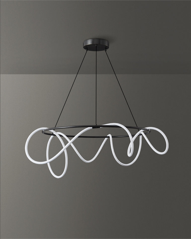 Diff Hose LED Linear/Circular Brass Chandelier-DF2059