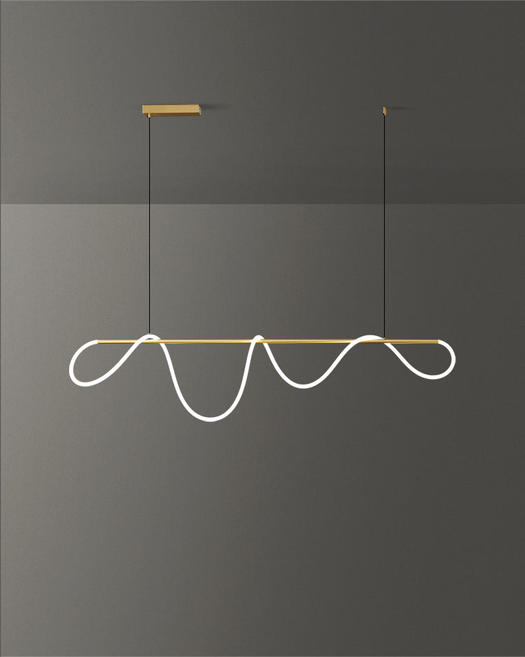 Diff Hose LED Linear/Circular Brass Chandelier-DF2059