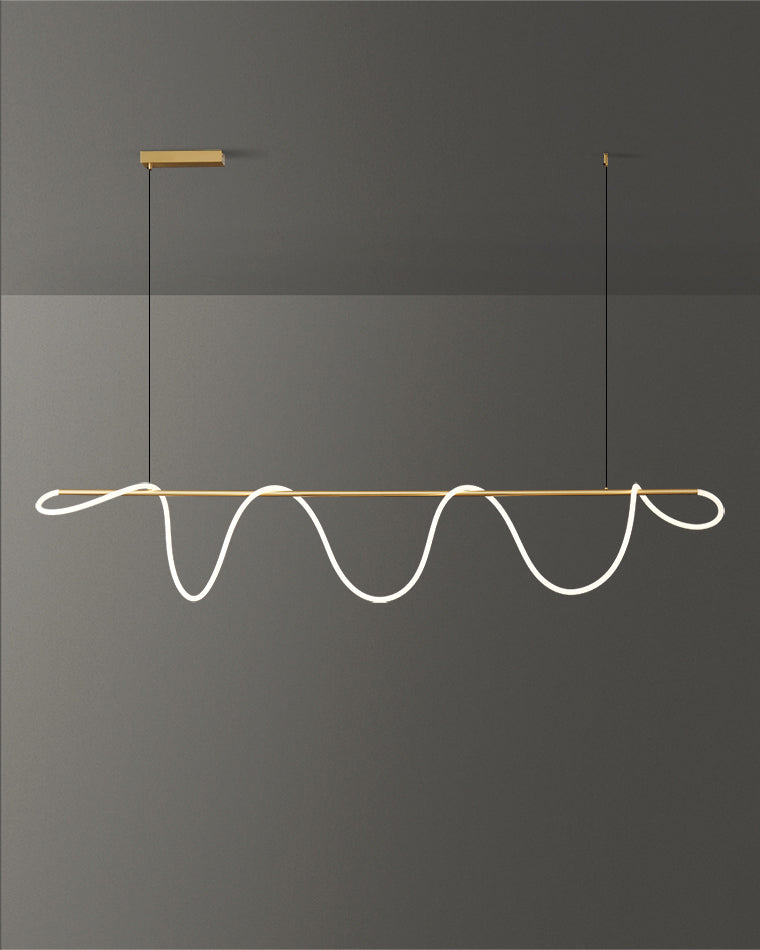 Diff Hose LED Linear/Circular Brass Chandelier-DF2059