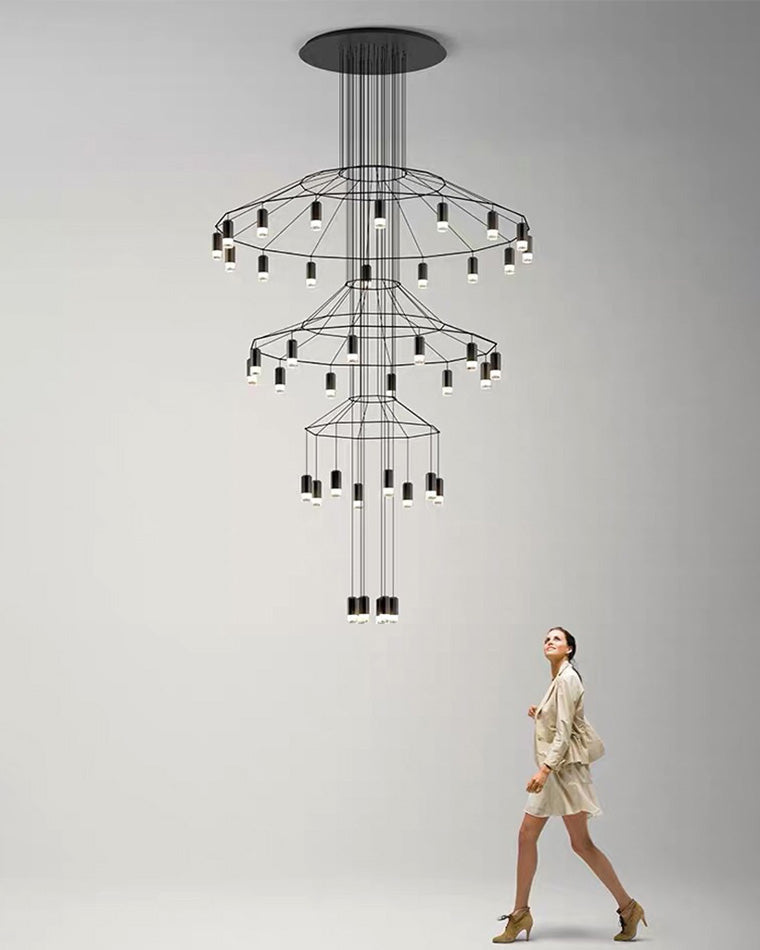 Diff Wire Tiered Sculptural Chandelier-DF2066