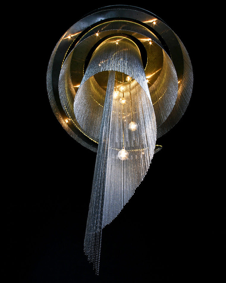 Diff Spiral Tassel Foyer Chandelier-DF2067