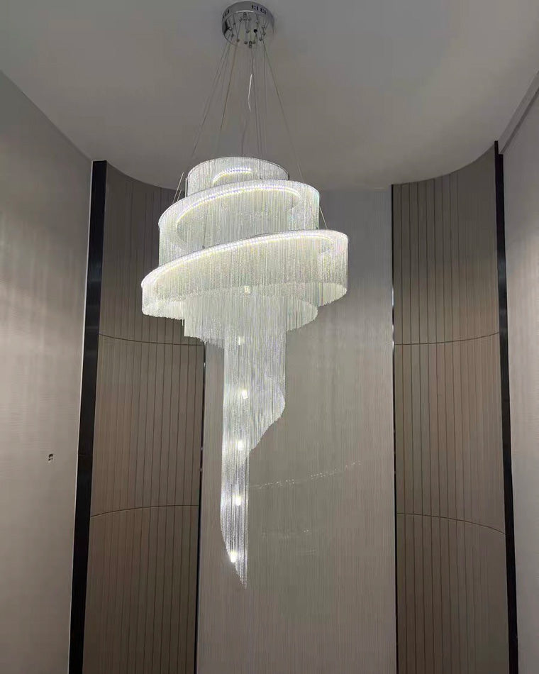 Diff Spiral Tassel Foyer Chandelier-DF2067