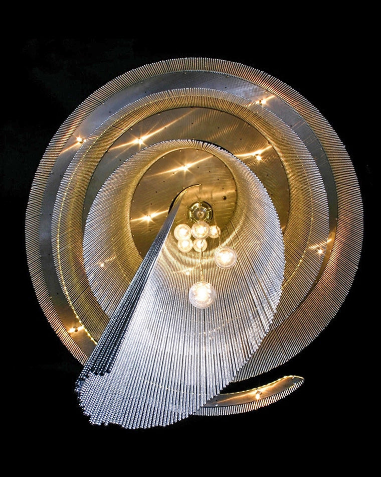 Diff Spiral Tassel Foyer Chandelier-DF2067