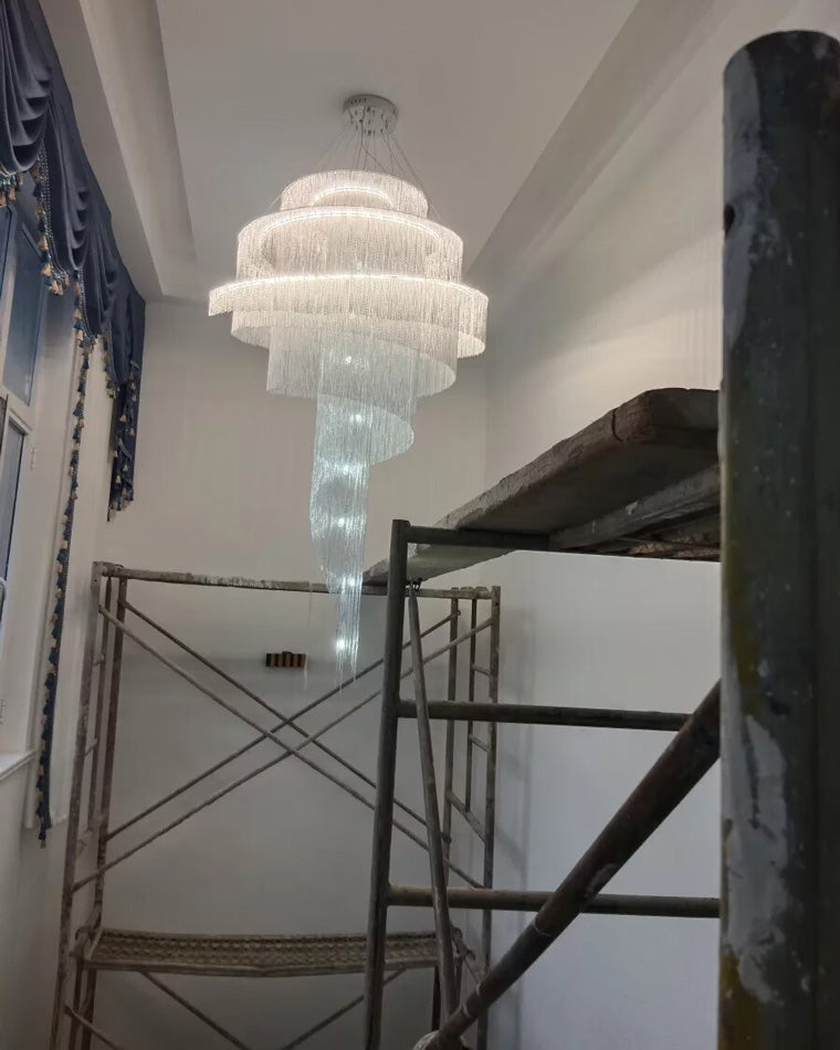 Diff Spiral Tassel Foyer Chandelier-DF2067