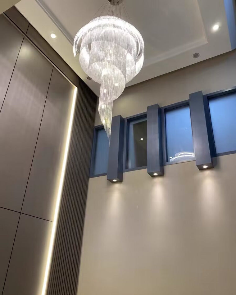 Diff Spiral Tassel Foyer Chandelier-DF2067