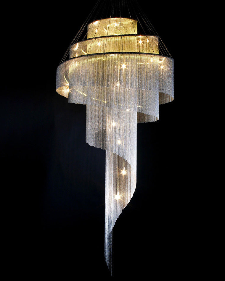 Diff Spiral Tassel Foyer Chandelier-DF2067